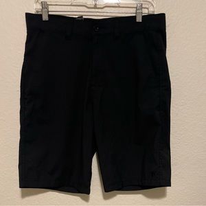Hang Ten Stretch Waistband Black Flat Shorts. SZ 30